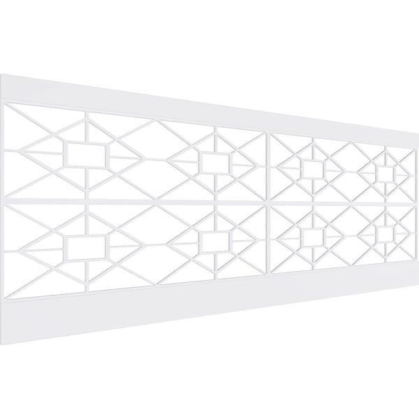 Ekena Millwork 36"H x 94 1/2"W Jamestown PVC Wainscot Paneling Kit WPK36X94JTN - main